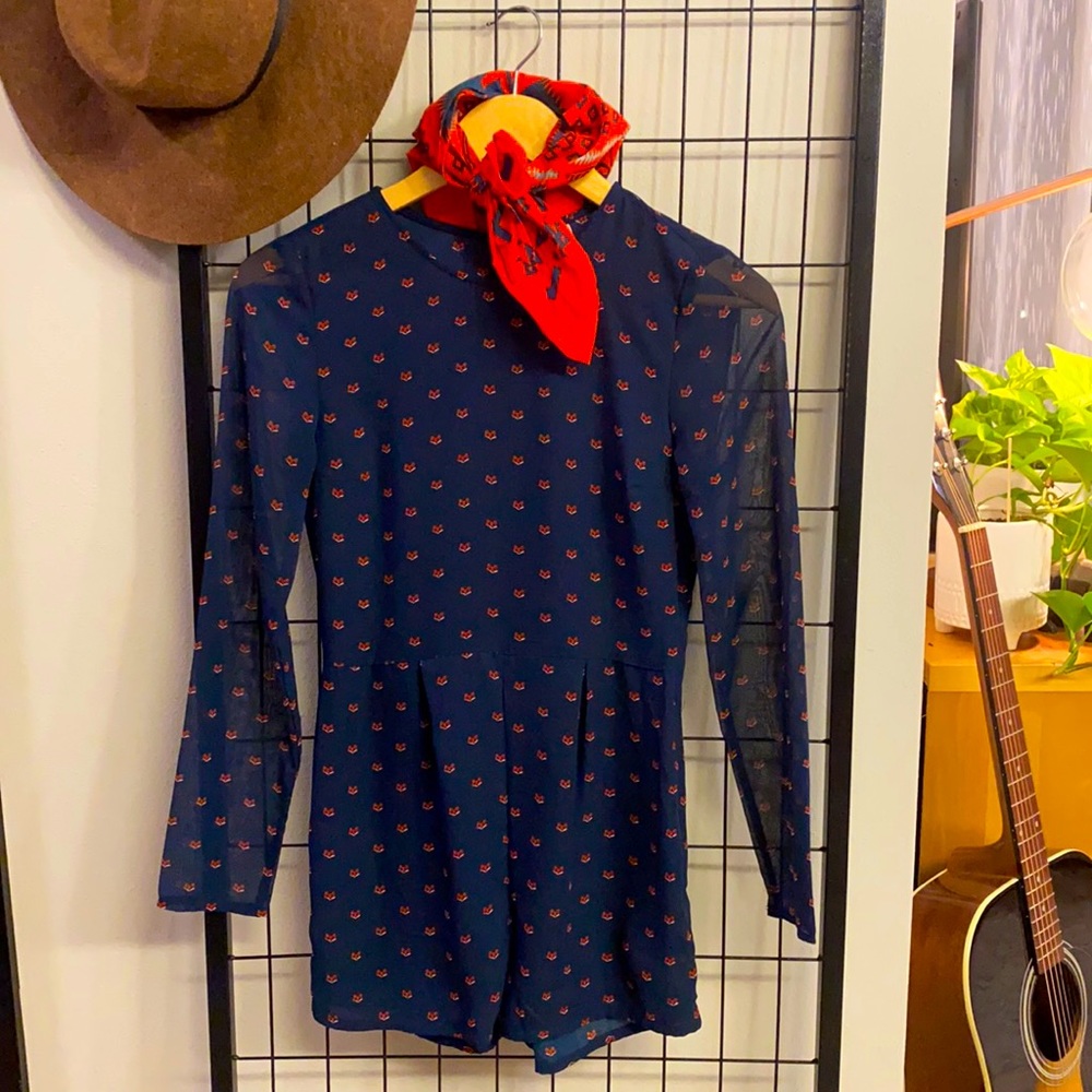 Vintage Fox Romper